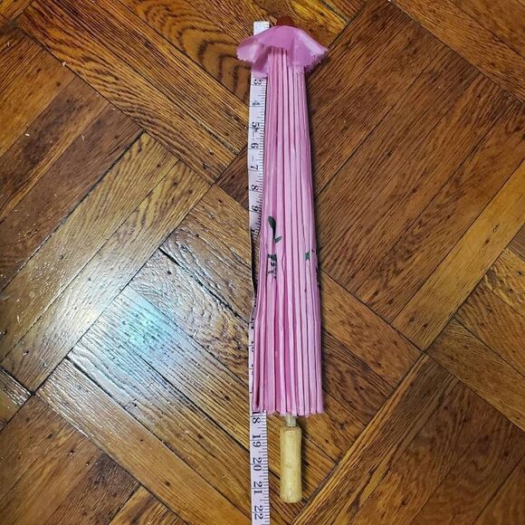 Pink bamboo Cosplay Sun umbrella parasol - Picture 2 of 5